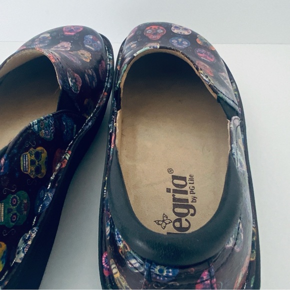 Alegria Leather Sugar Skulls Nursing Flat-form Loafer Women’s Size EU37/US 7-7.5 - Picture 10 of 16